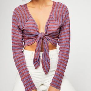 Free People Tied Up Hacci Cardigan Medium